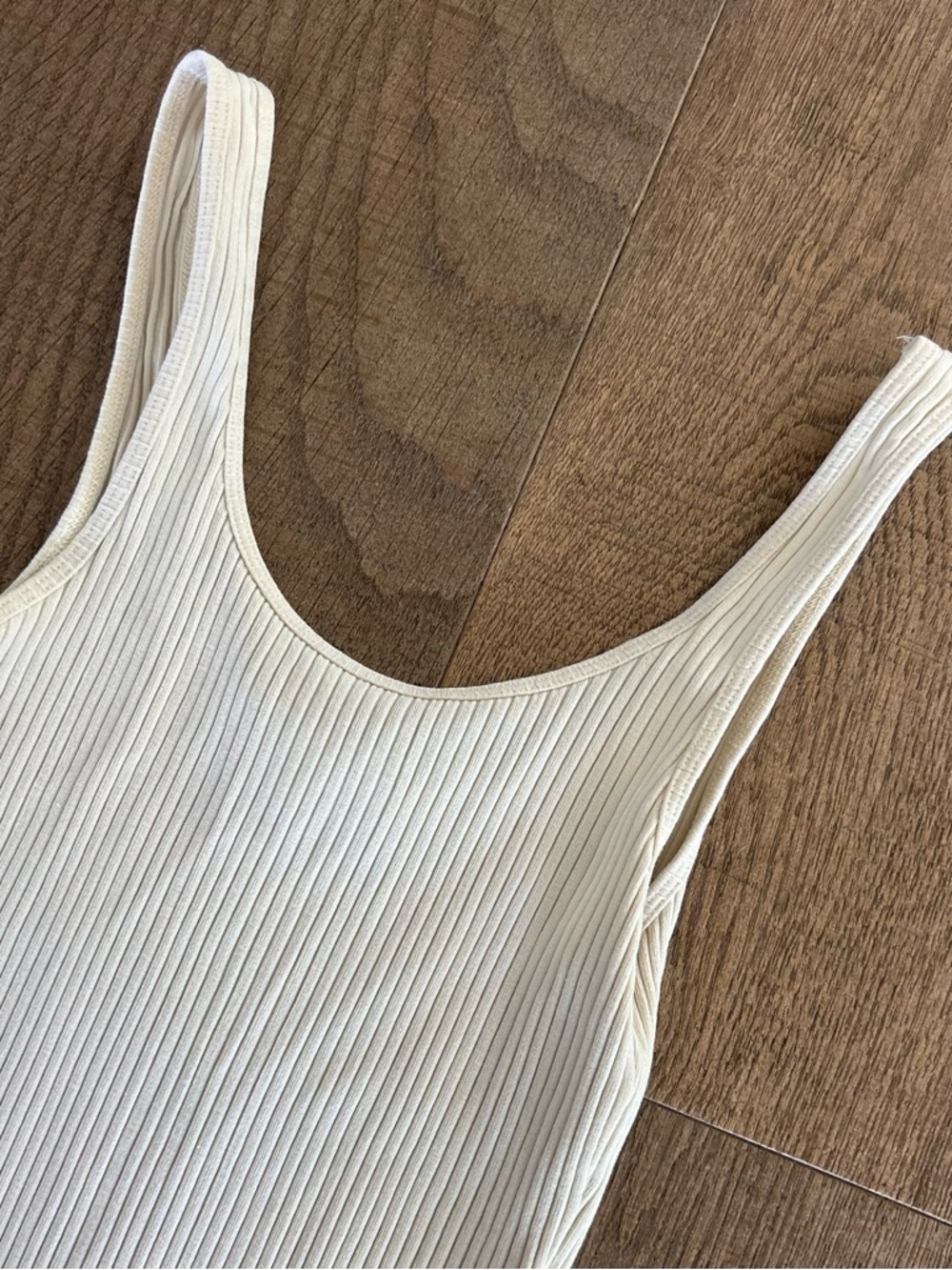 wilfred cream ivory ribbed tank midi bodycon dress - Picture 3 of 4
